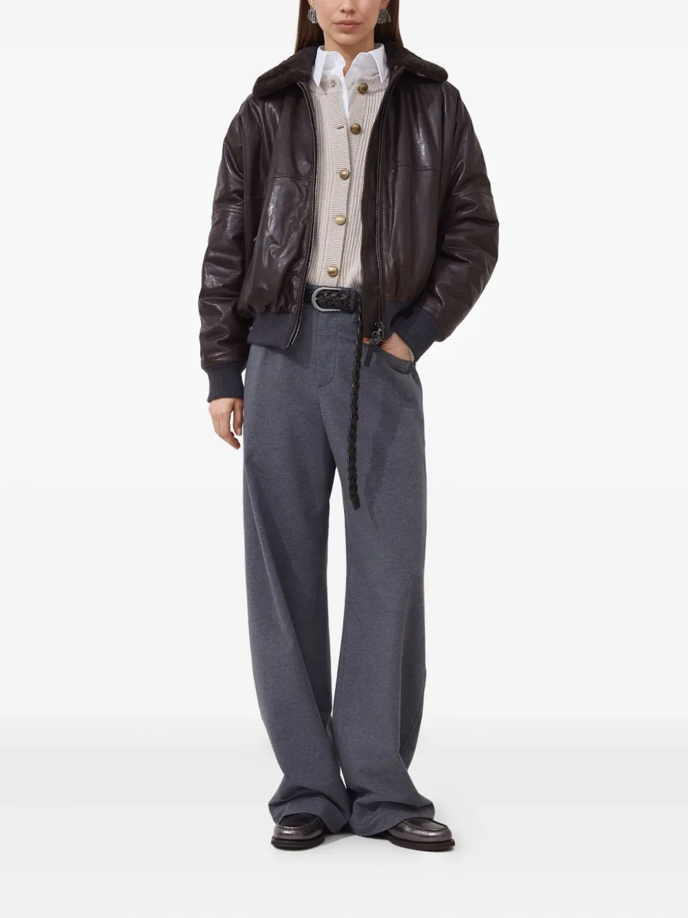 Brunello Cucinelli pocket-detail stretch-cotton trousers | Straight-Leg Pants | Image 2