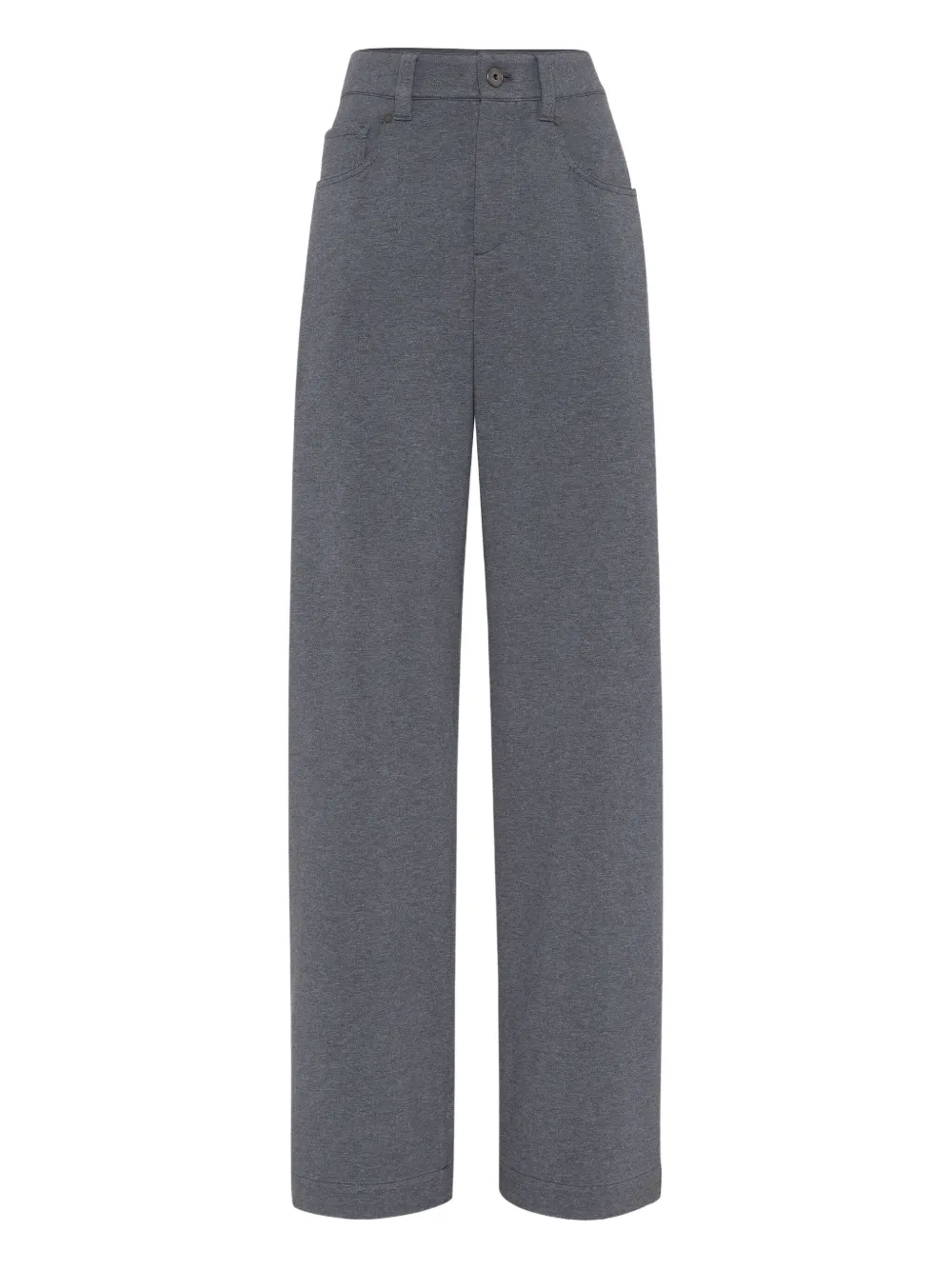 Brunello Cucinelli pocket-detail stretch-cotton trousers Grijs