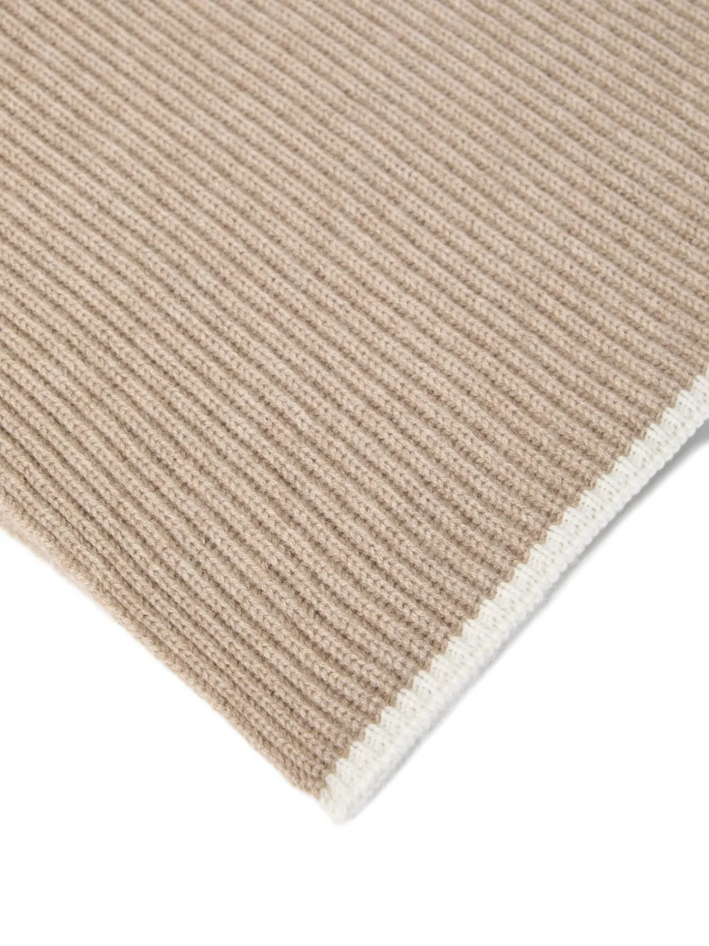 Brunello Cucinelli ribbed scarf Beige