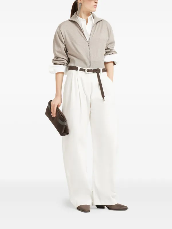 Brunello Cucinelli ジップアップ カーディガン | ニュートラル