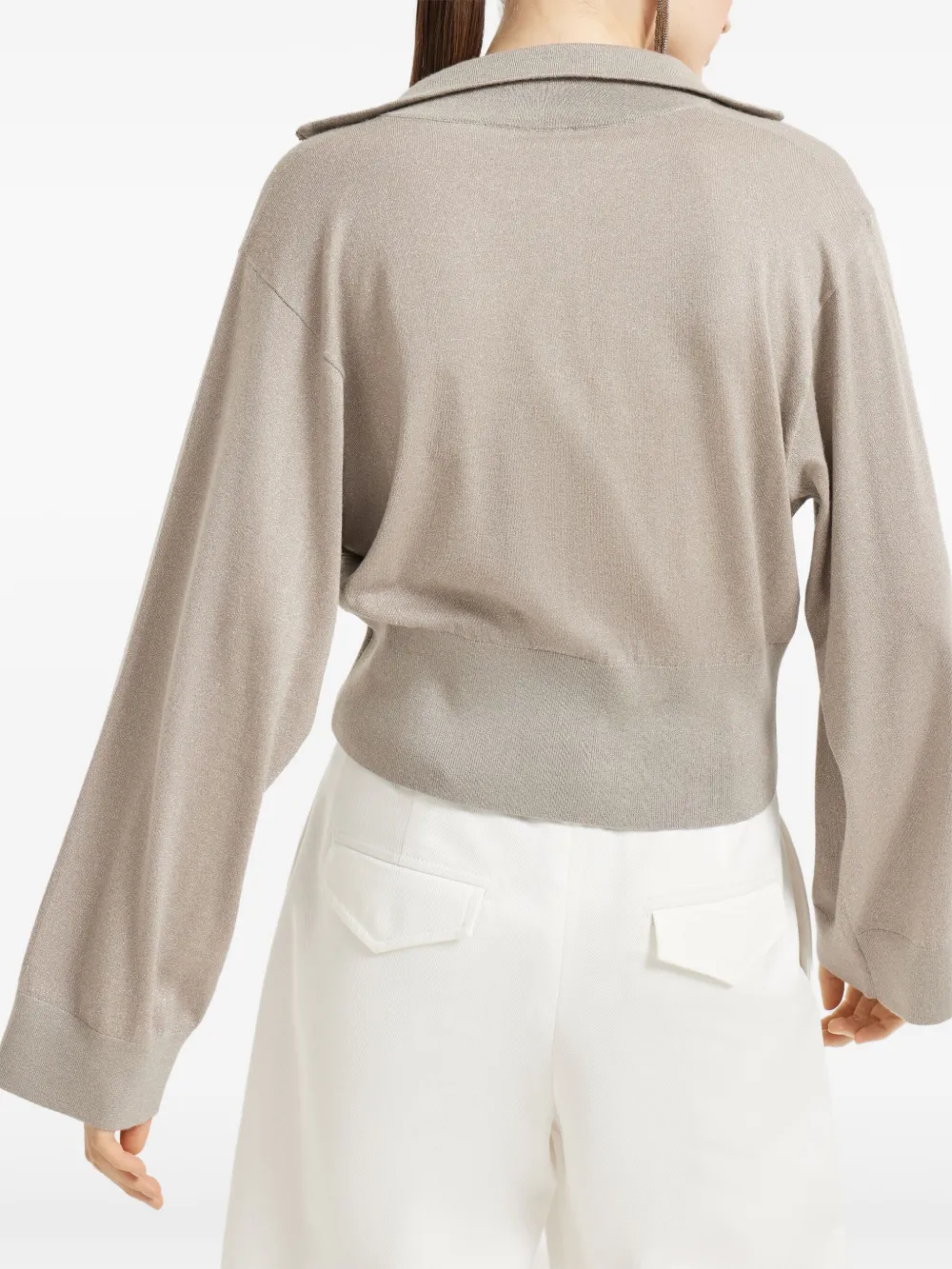 Brunello Cucinelli zip-front cardigan Beige