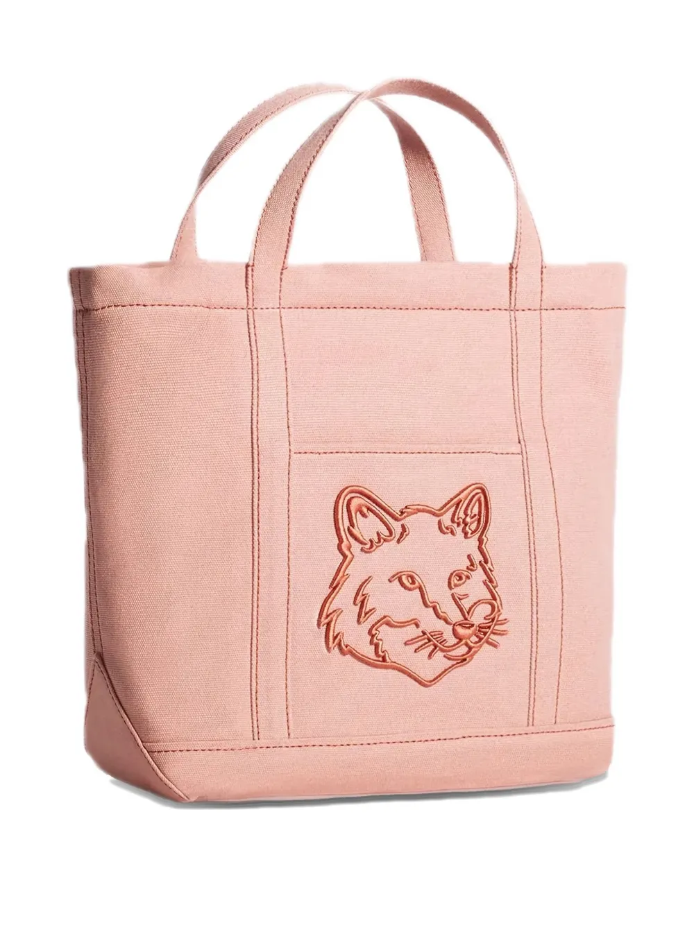 Maison Kitsuné Shopper met geborduurd logo Roze