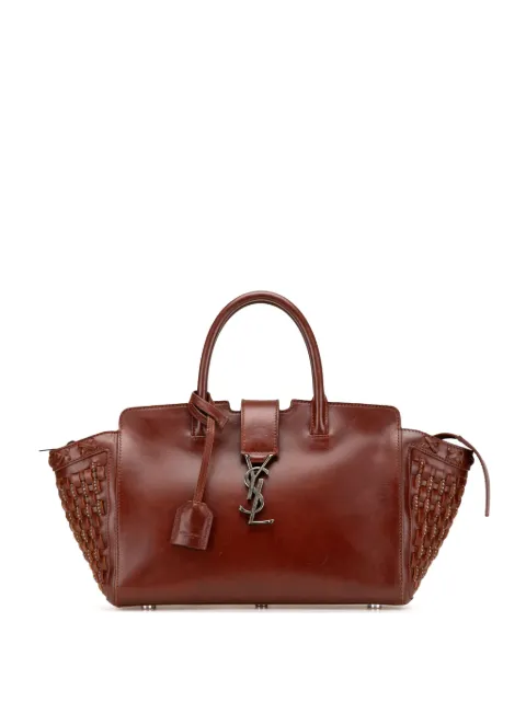 Saint Laurent Pre-Owned 2018 Baby Braided Leather Downtown Cabas satchel