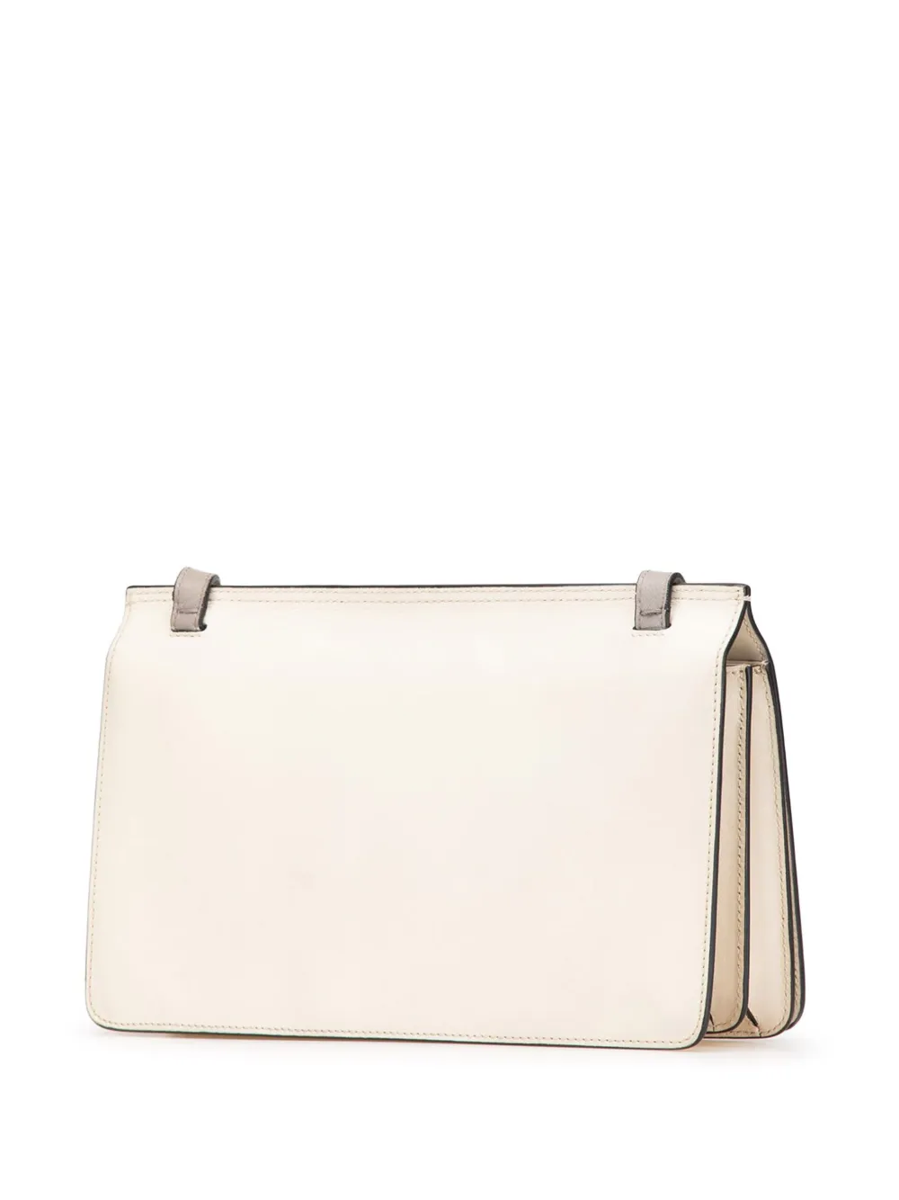 Pre-owned Gucci 2000-2015 Leather Lady Bamboo Shoulder Bag In White