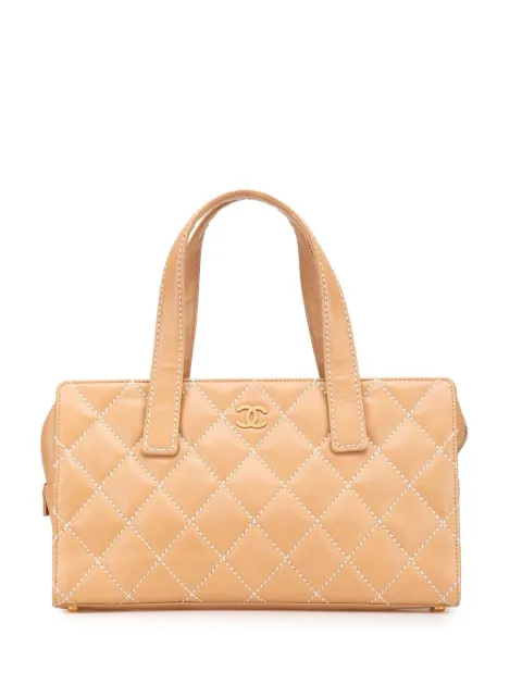 CHANEL Pre-Owned 2003-2004 CC Lambskin Wild Stitch handbag
