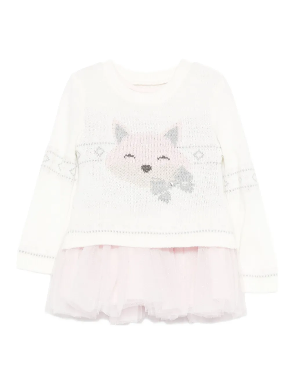 Lapin House tulle-layered knit dress set | Pink | Image 1
