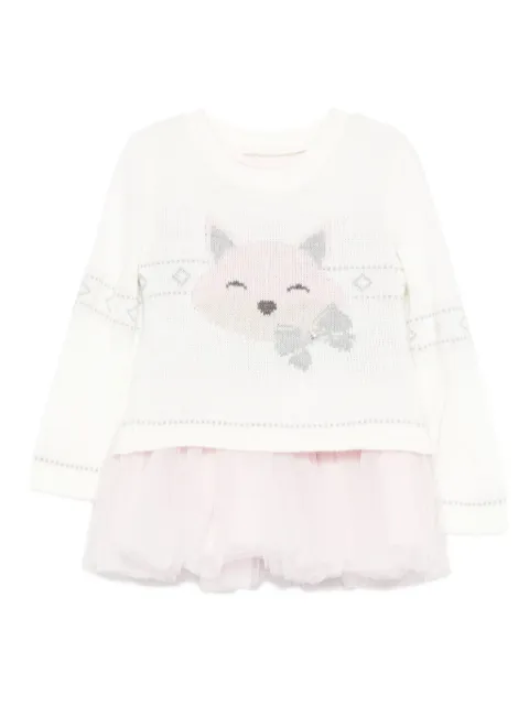 Lapin House tulle-layered knit dress set