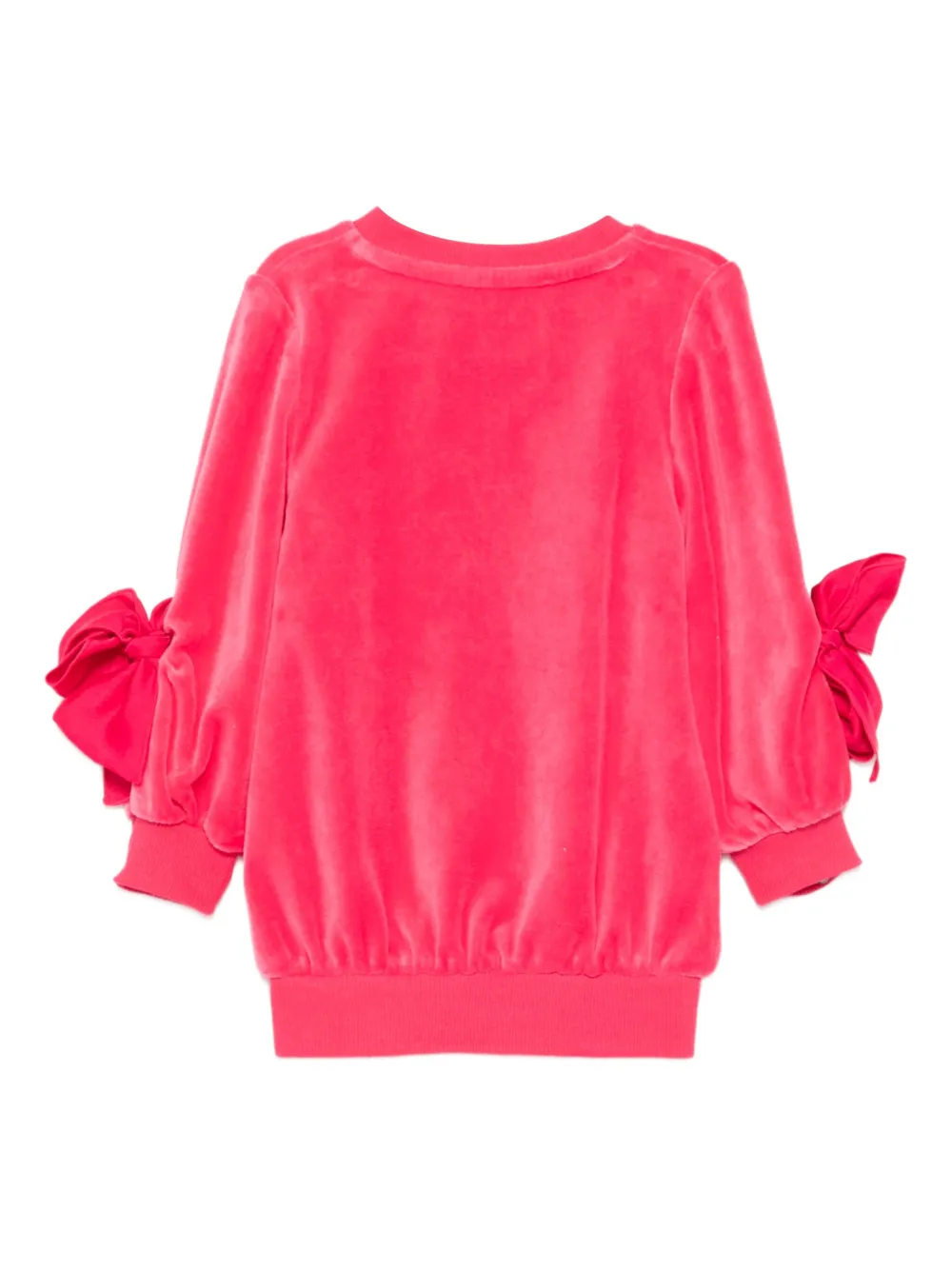 Lapin House Fluwelen jurk met strikdetail - Roze