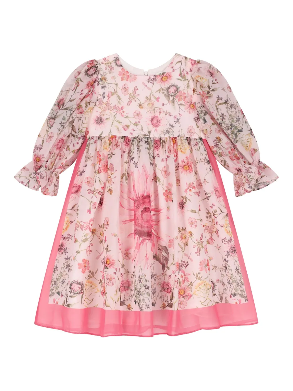 Patachou Jurk met bloe print Roze