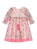 Patachou floral-print long-sleeve dress - Pink