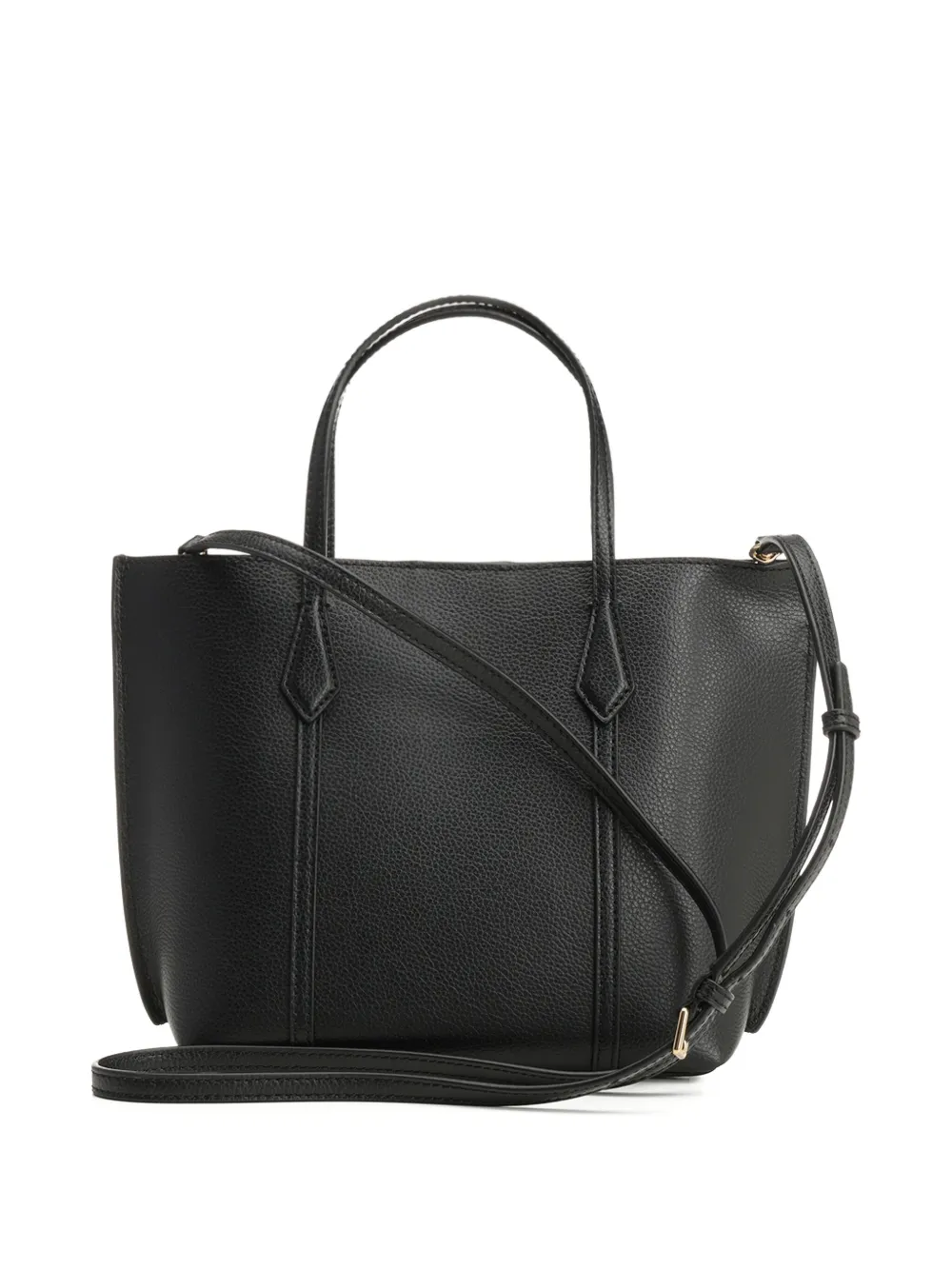 Tory Burch Kleine Perry shopper van bewerkt leer - Zwart