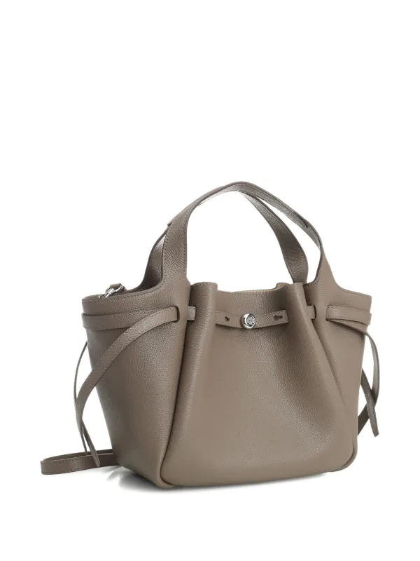 Tory Burch Romy Pebbled Satchel Bag | Brown | FARFETCH