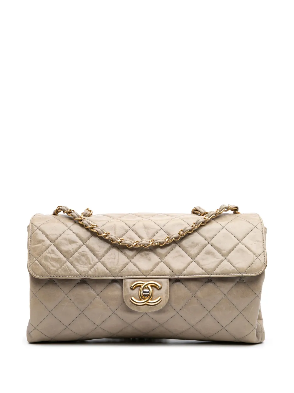 CHANEL Pre-Owned 2010-2011 Jumbo CC Quilted Calfskin Straight Flap shoulder bag | Brown | Image 1