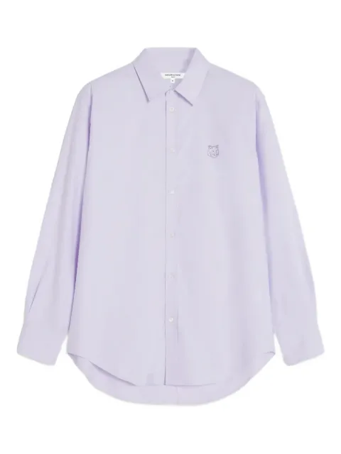 Maison Kitsuné embroidered-logo cotton shirt