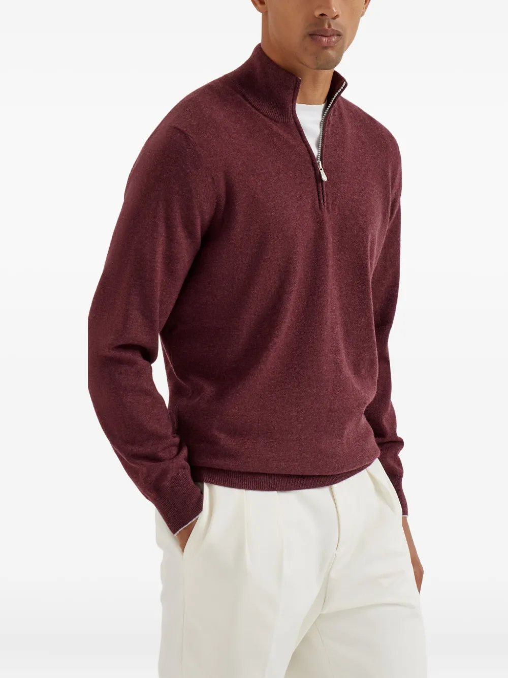 Brunello Cucinelli Kasjmier trui Rood