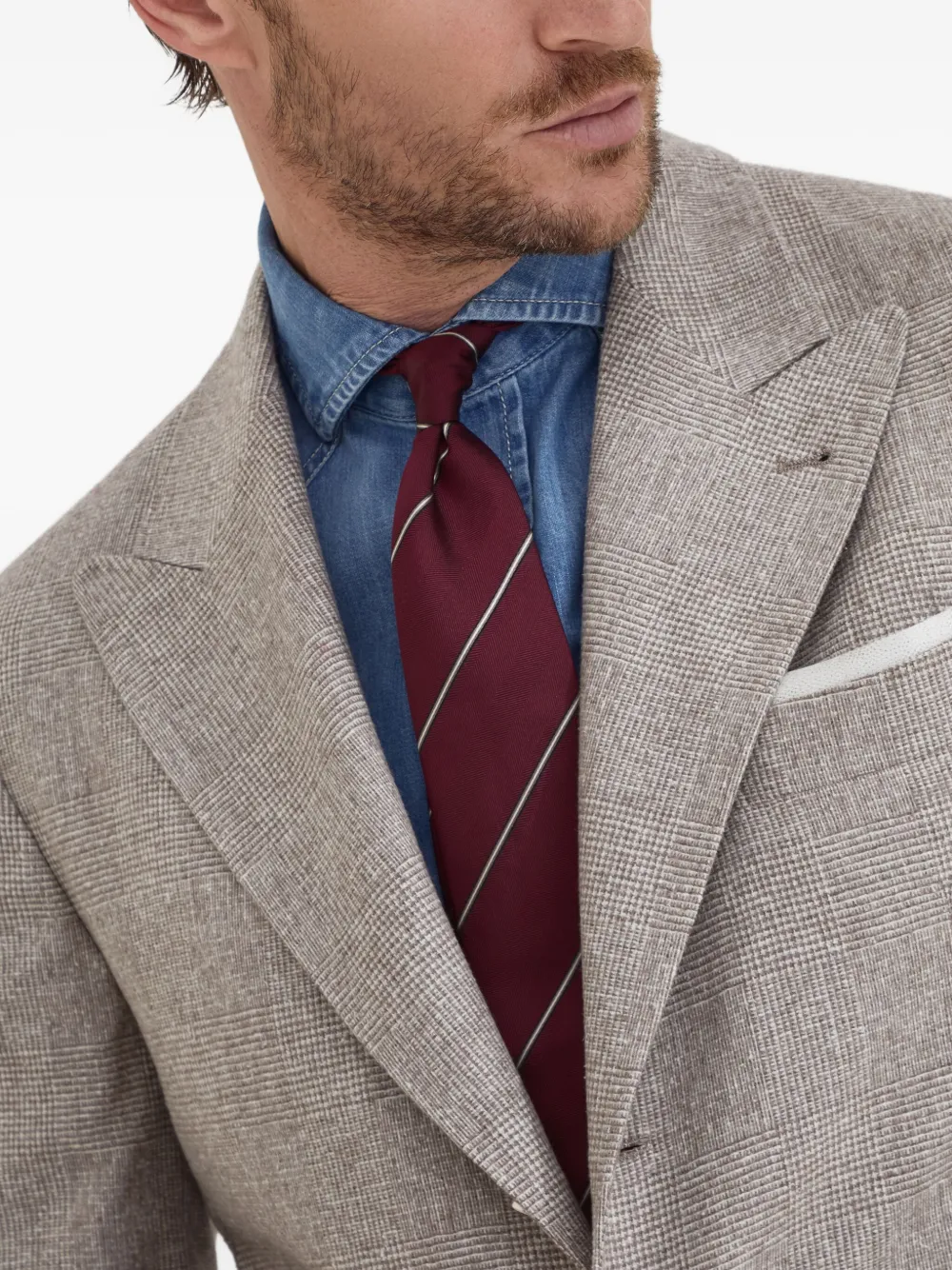 Brunello Cucinelli Striped Silk Tie