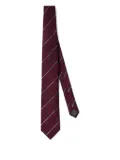 Brunello Cucinelli striped silk tie - Red