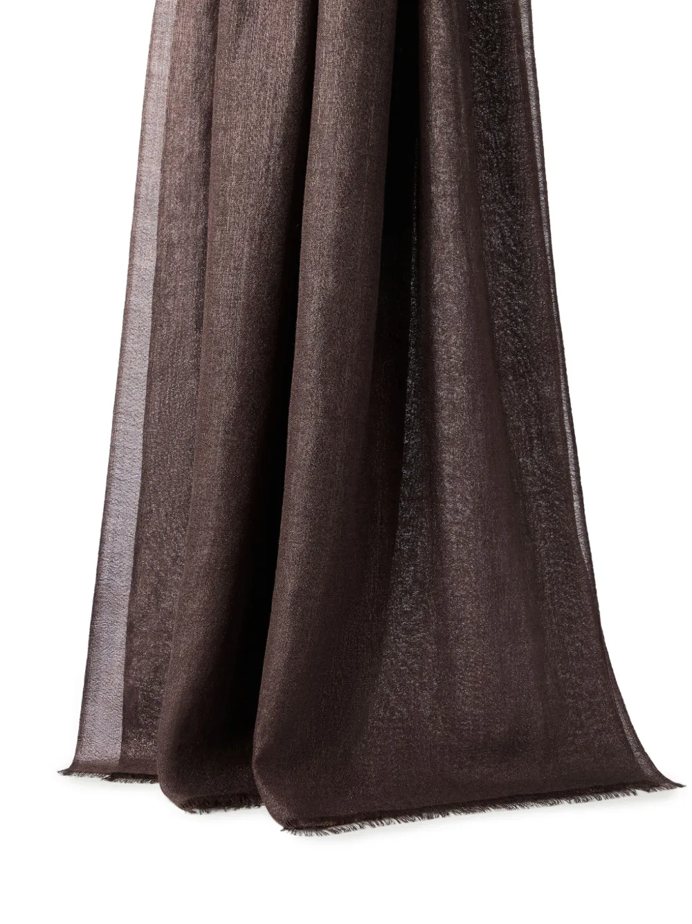 Brunello Cucinelli frayed-edge scarf Bruin