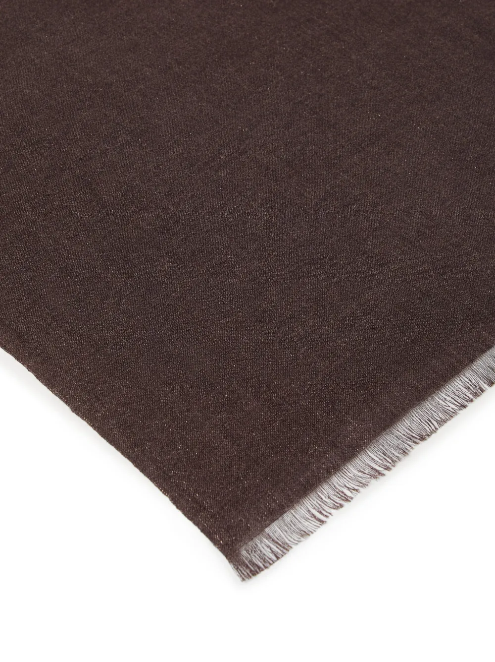 Brunello Cucinelli frayed-edge scarf Bruin