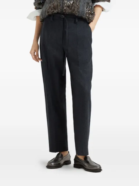 Brunello Cucinelli wool belted-trousers