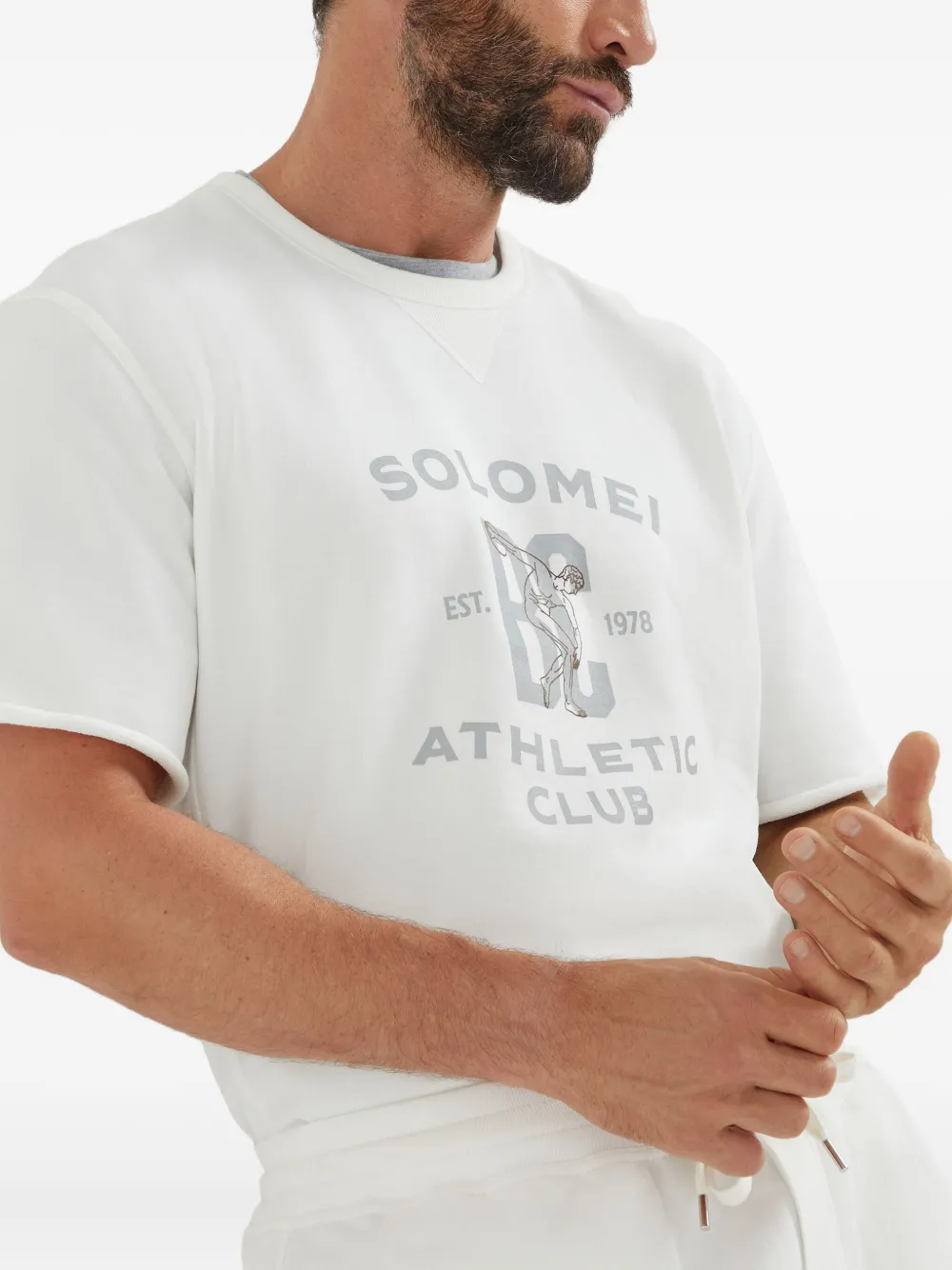 Brunello Cucinelli Katoenen T-shirt met grafische print Wit
