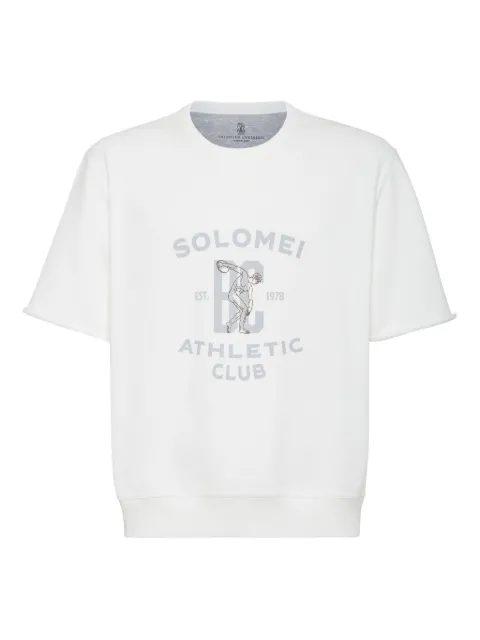 Brunello Cucinelli t-shirt en coton à imprimé graphique