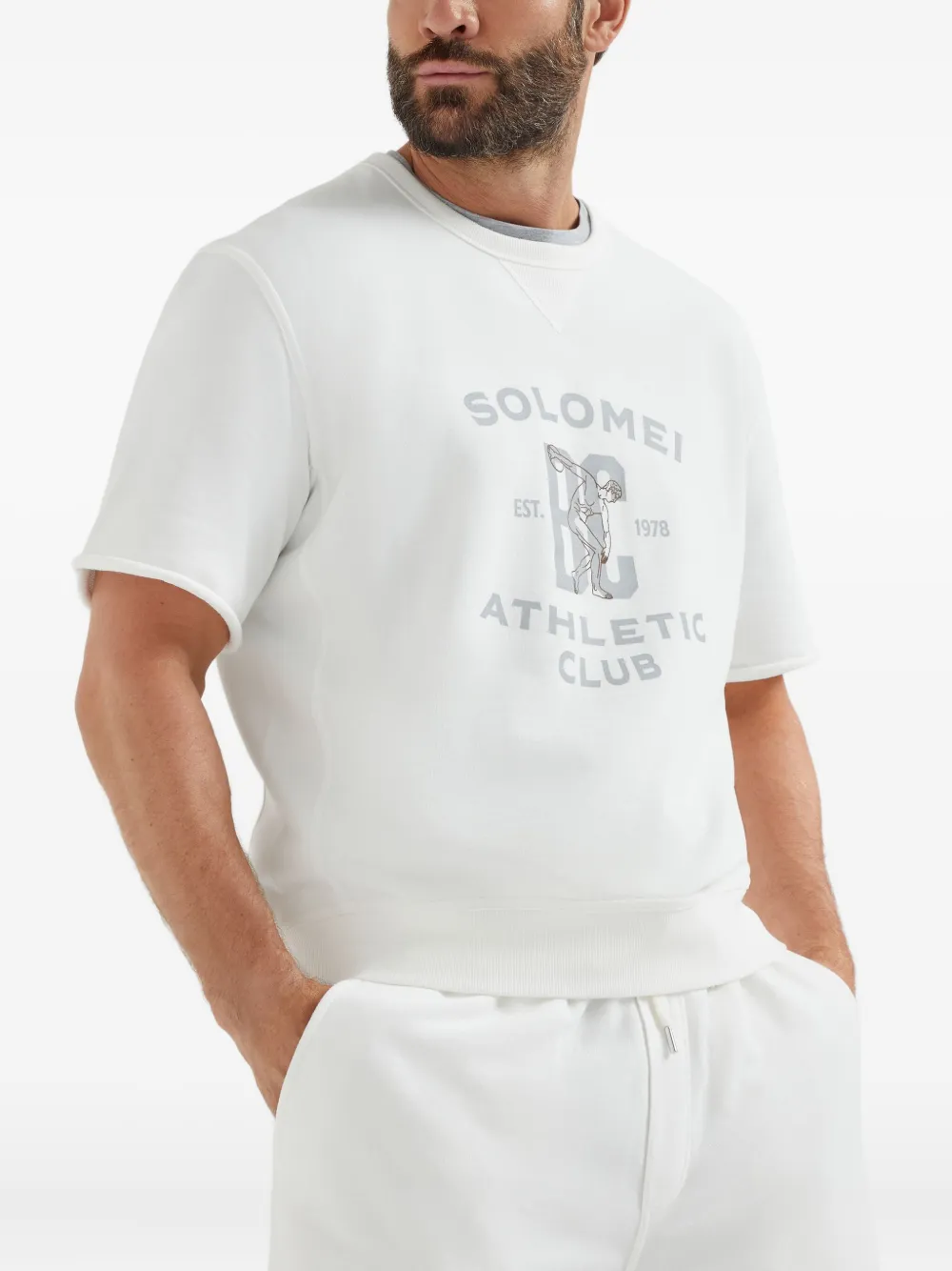 Brunello Cucinelli Katoenen T-shirt met grafische print Wit