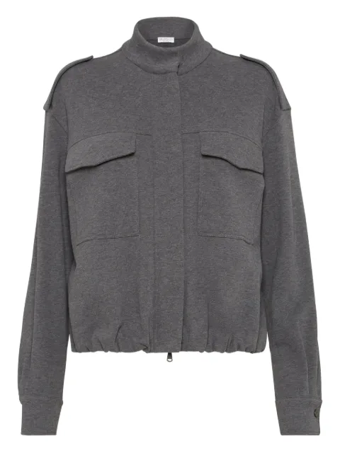 Brunello Cucinelli flap-pocket drawstring bomber jacket