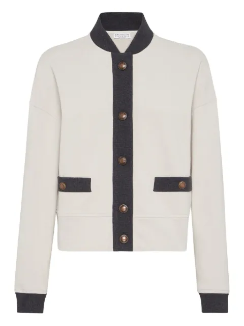 Brunello Cucinelli button-fastening panelled sweatshirt