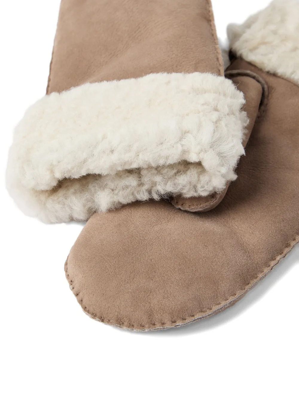 Brunello Cucinelli shearling gloves Beige