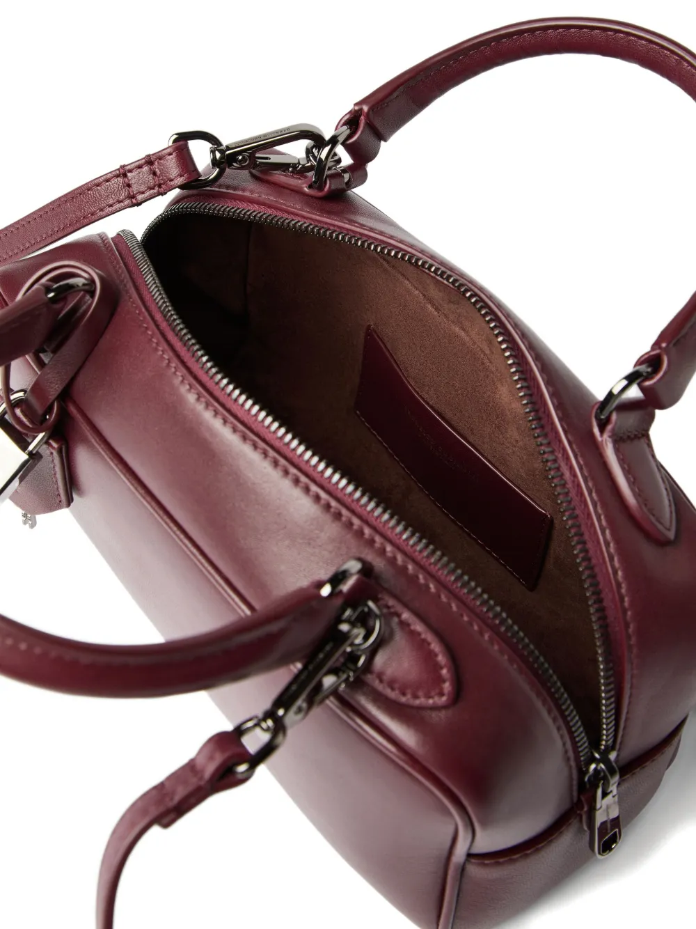 Brunello Cucinelli Explorer small Boston leather shoulder bag Rood