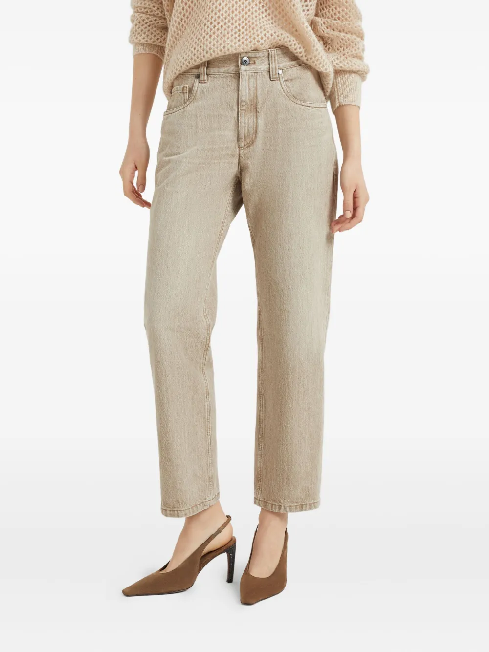 Brunello Cucinelli Katoenen jeans Beige