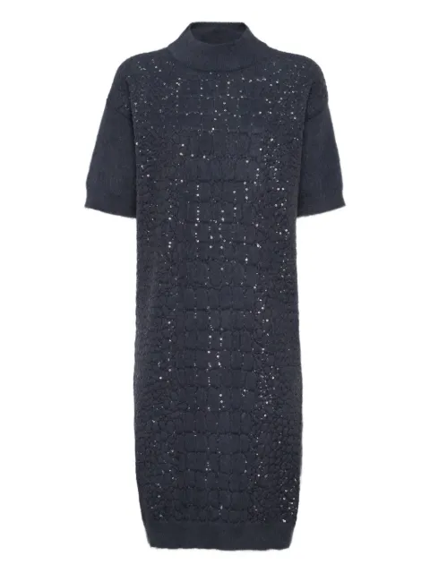 Brunello Cucinelli croc-motif sequin dress
