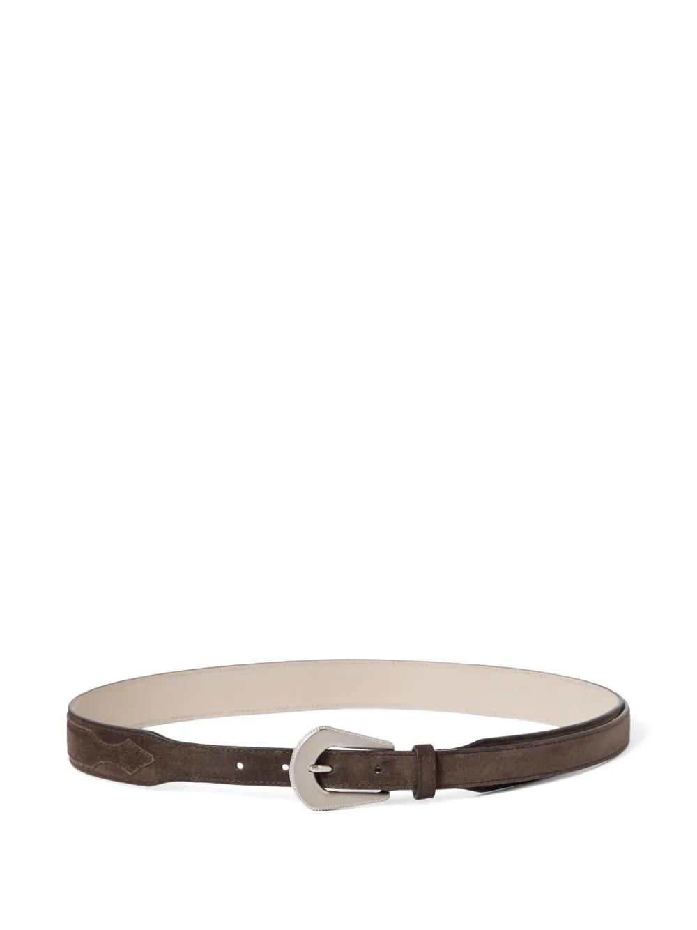 Brunello Cucinelli Suède riem Bruin