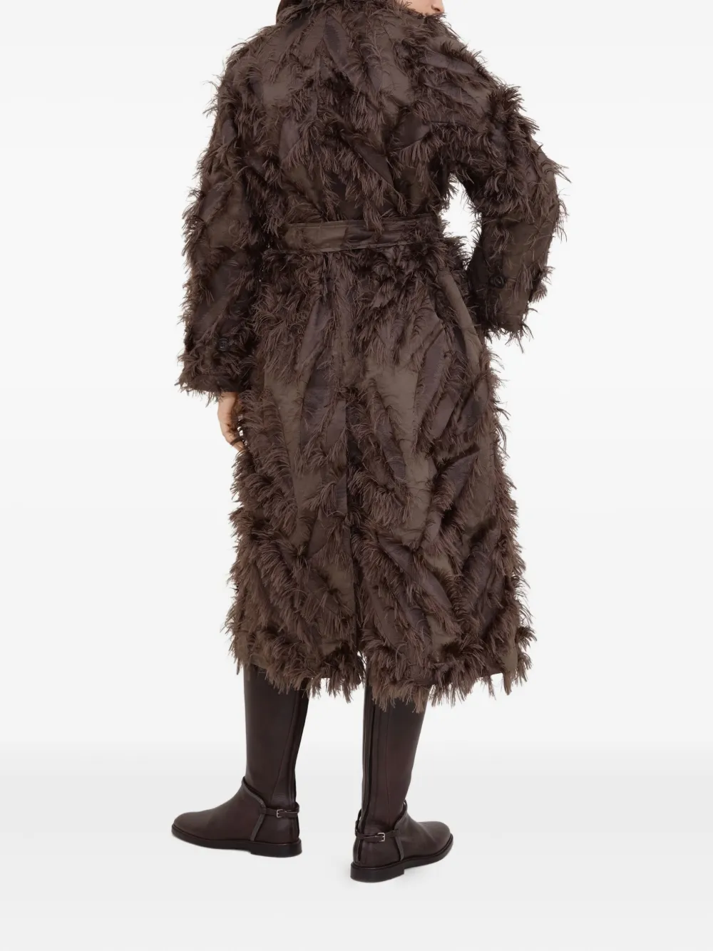 Brunello Cucinelli Jas met enkele rij knopen Bruin