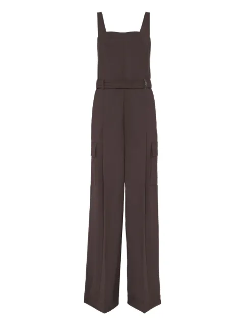 Brunello Cucinelli Tropical belted cargo jumpsuit