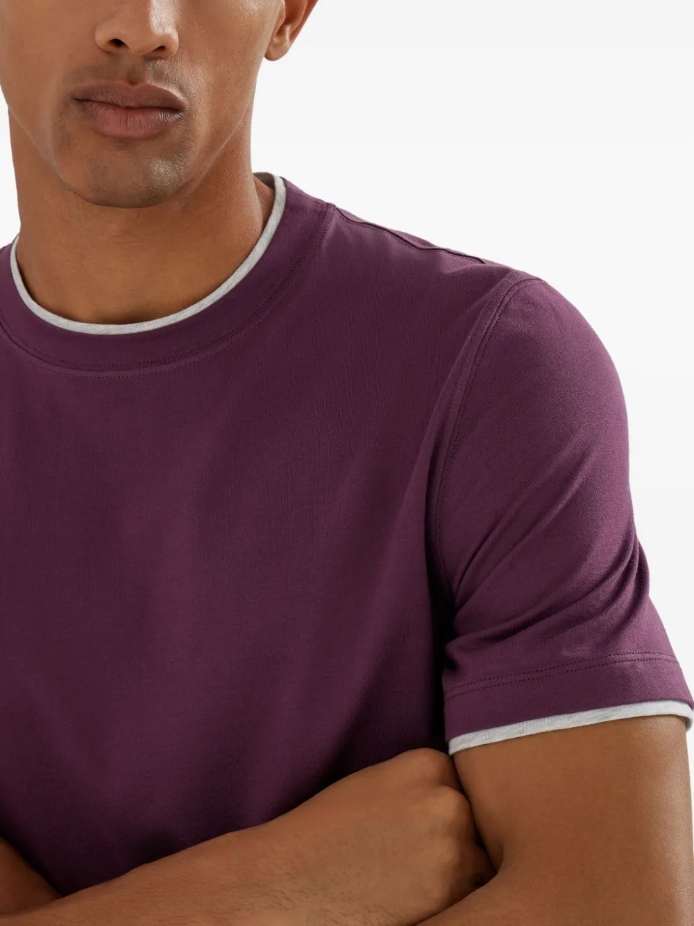 Brunello Cucinelli Katoenen T-shirt Paars