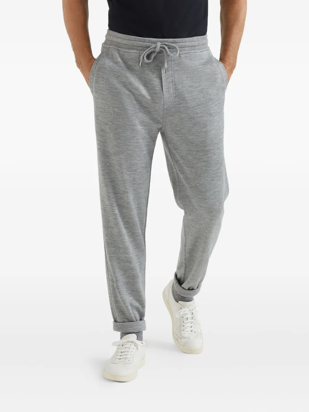 Brunello Cucinelli Joggingbroek met trekkoord Grijs