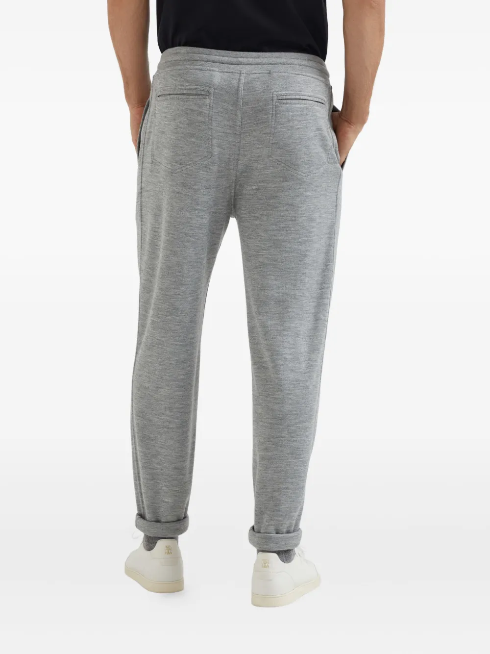 Brunello Cucinelli Joggingbroek met trekkoord Grijs