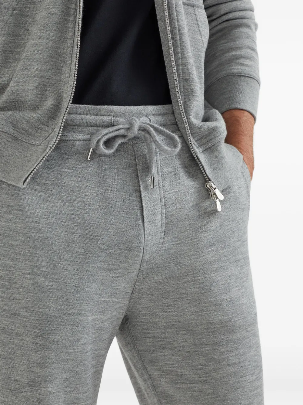 Brunello Cucinelli Joggingbroek met trekkoord Grijs