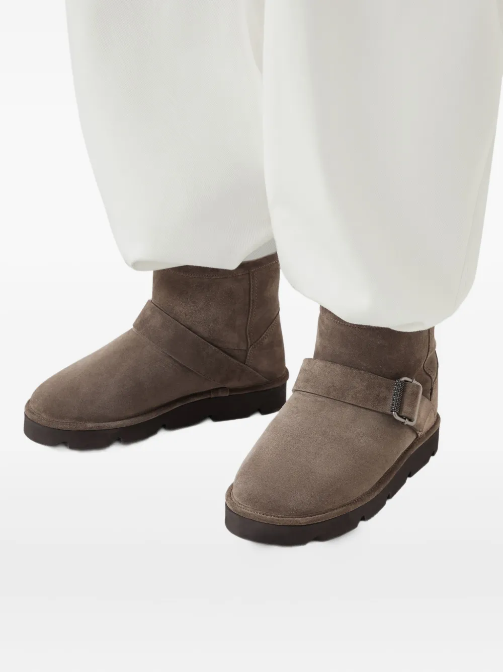Brunello Cucinelli buckle-fastening boots Brown