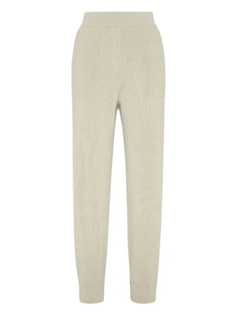 Brunello Cucinelli ribbed-knitted joggers