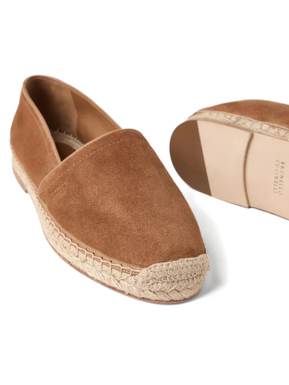 Brunello Cucinelli suede espadrille Brown