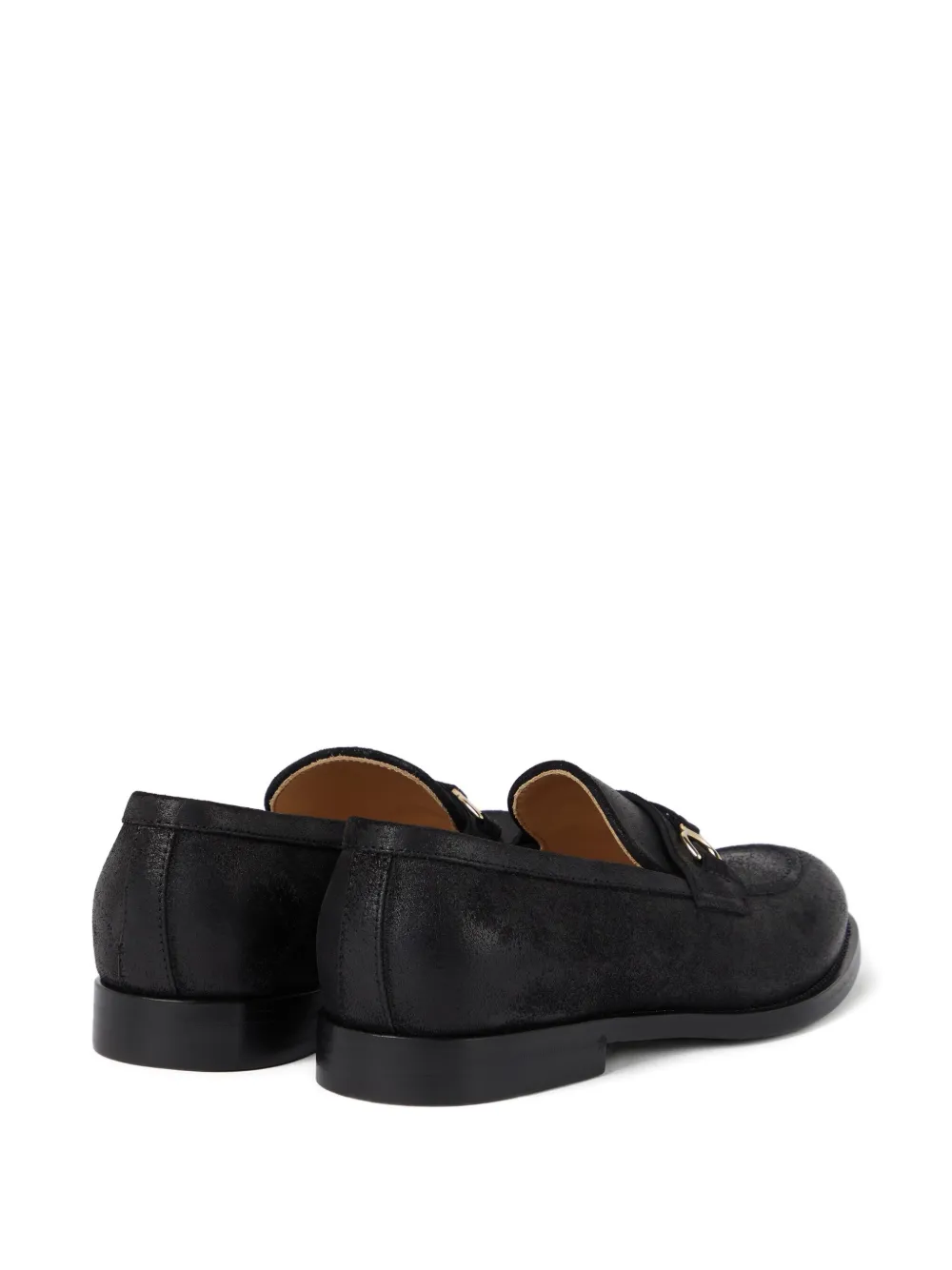 Brunello Cucinelli leather Penny loafers Black