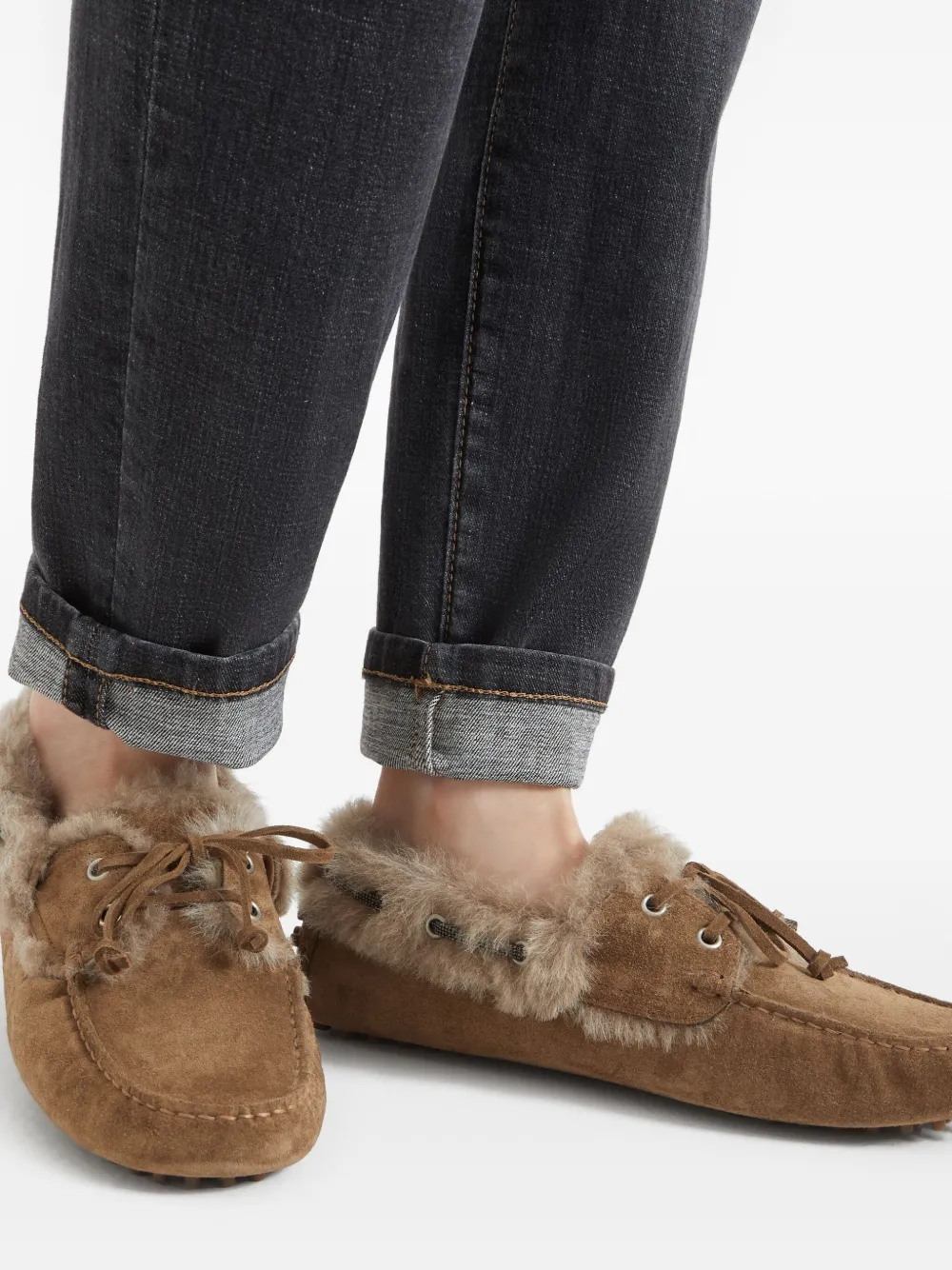 Brunello Cucinelli Suède loafers Bruin
