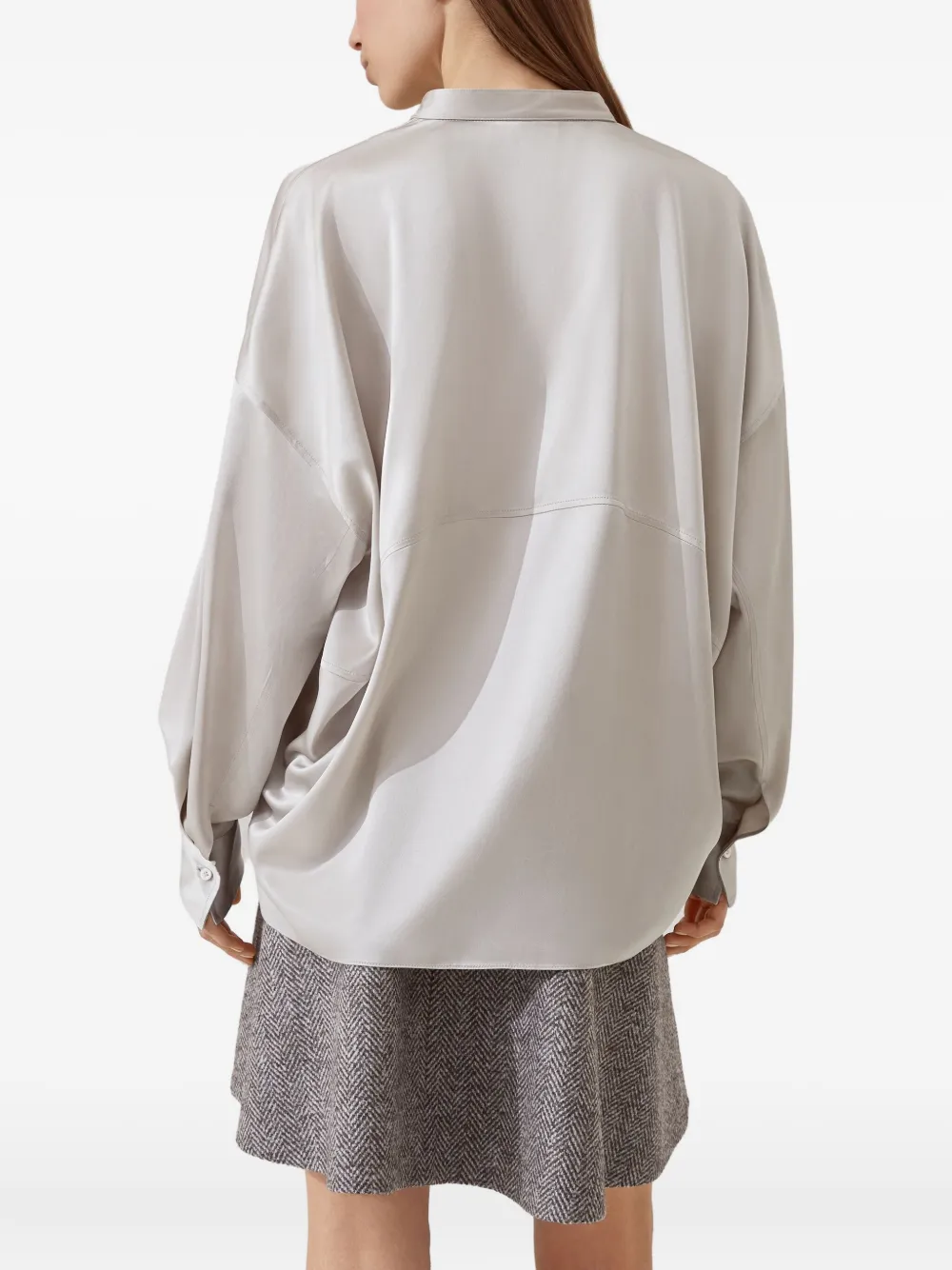 Brunello Cucinelli Blouse met ballonmouwen Beige