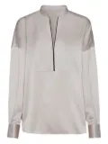 Brunello Cucinelli balloon-sleeve blouse - Neutrals
