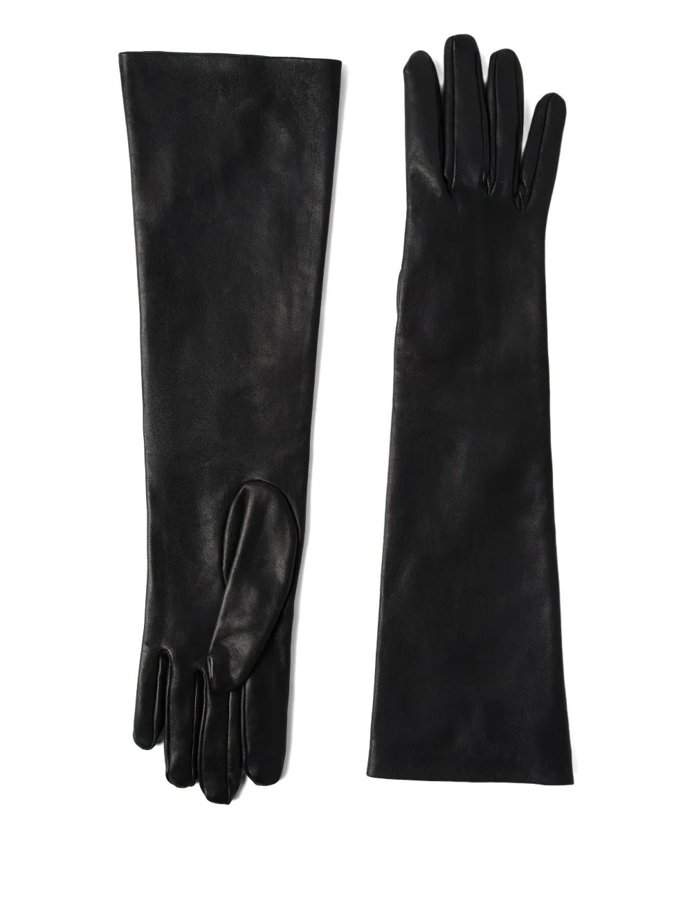 Brunello Cucinelli long leather gloves Zwart
