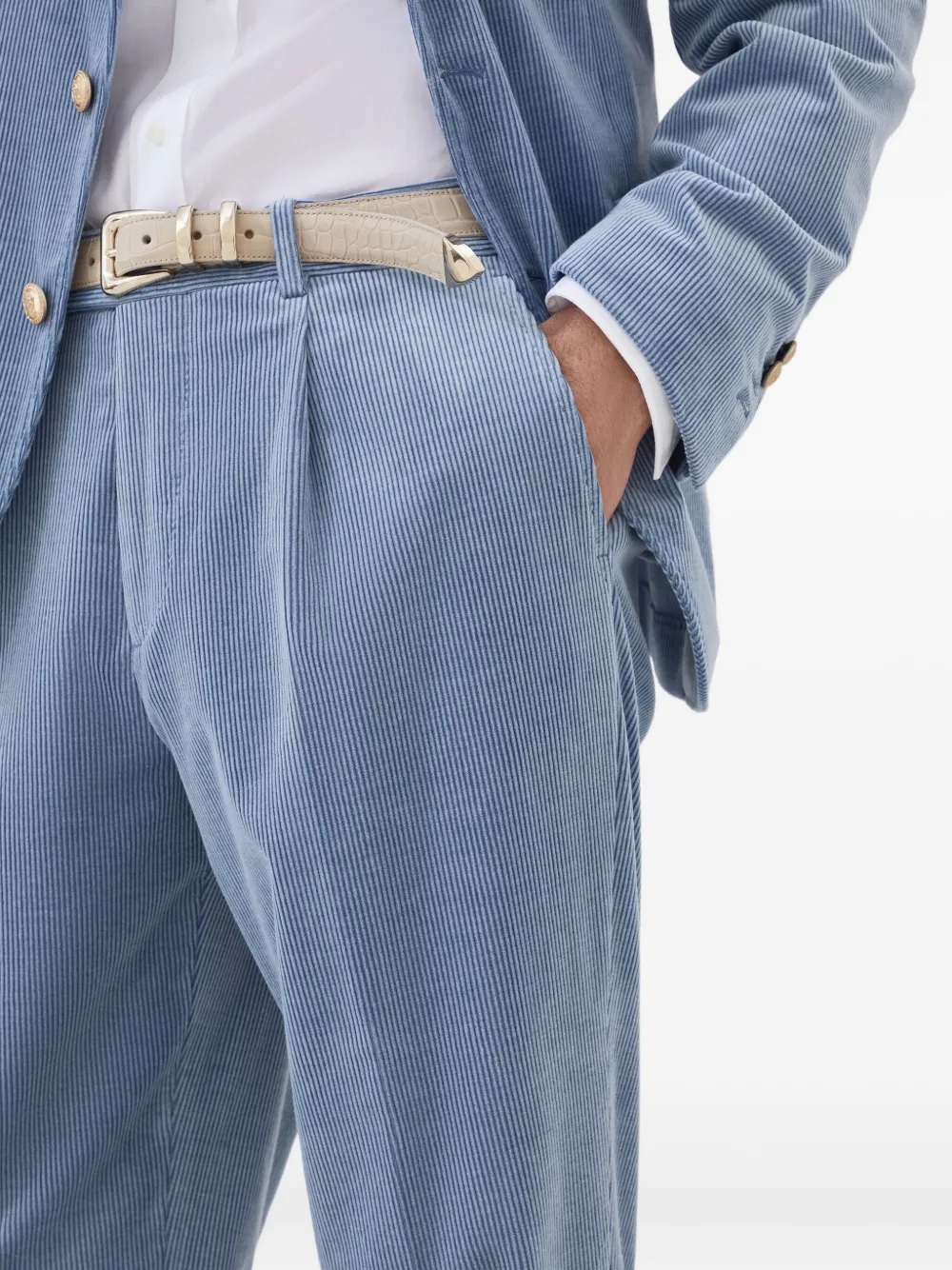 Brunello Cucinelli Plooibroek Blauw