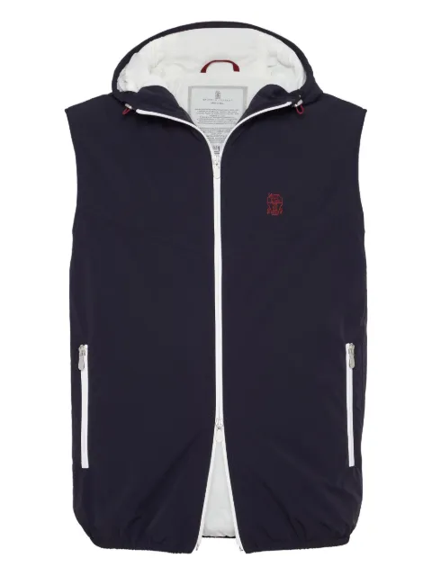 Brunello Cucinelli zip-up hooded gilet